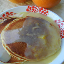 orange wheat pancakes