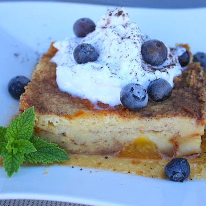 Overnight Peach French Toast