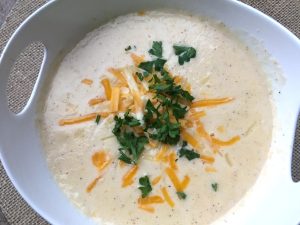 Cheesy Cauliflower Soup