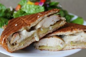 Apple Brie Chicken Paninins