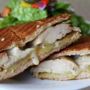 Apple Brie Chicken Paninins