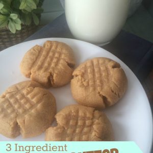 Three Ingredient Peanut Butter Cookies