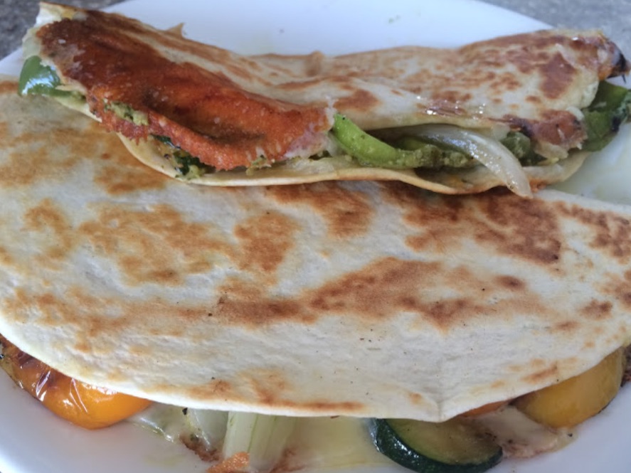 Grilled Pesto Vegetable Quesadillas