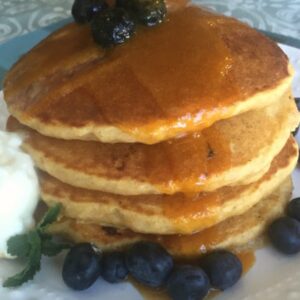 Apricot Syrup and Blueberry Apricot Pancakes