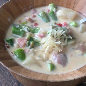 creamy ham and asparagus soup