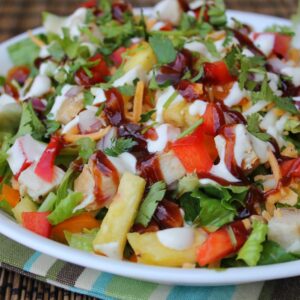 bbq chicken pizza salad