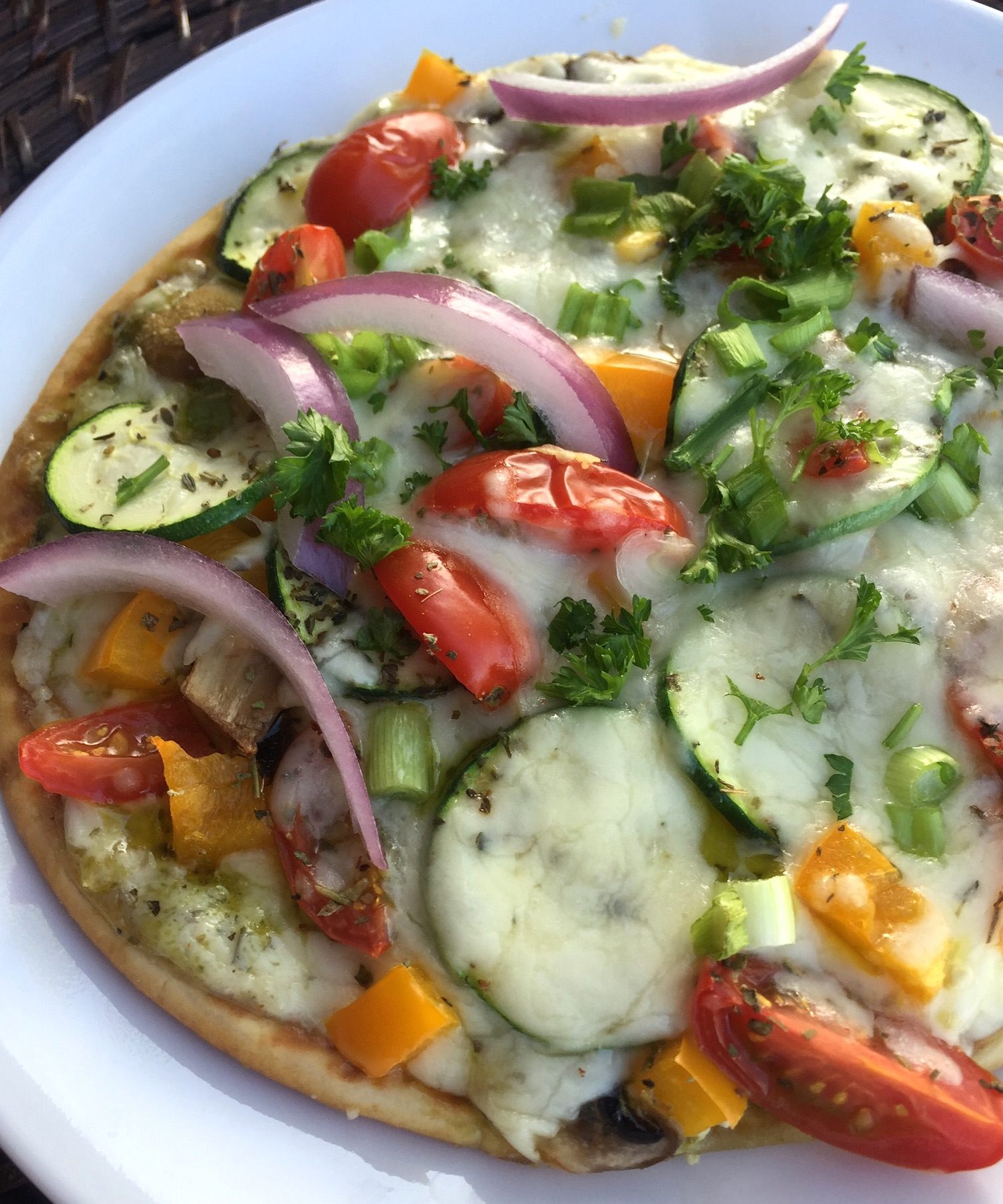 Vegetable Pita Pizzas