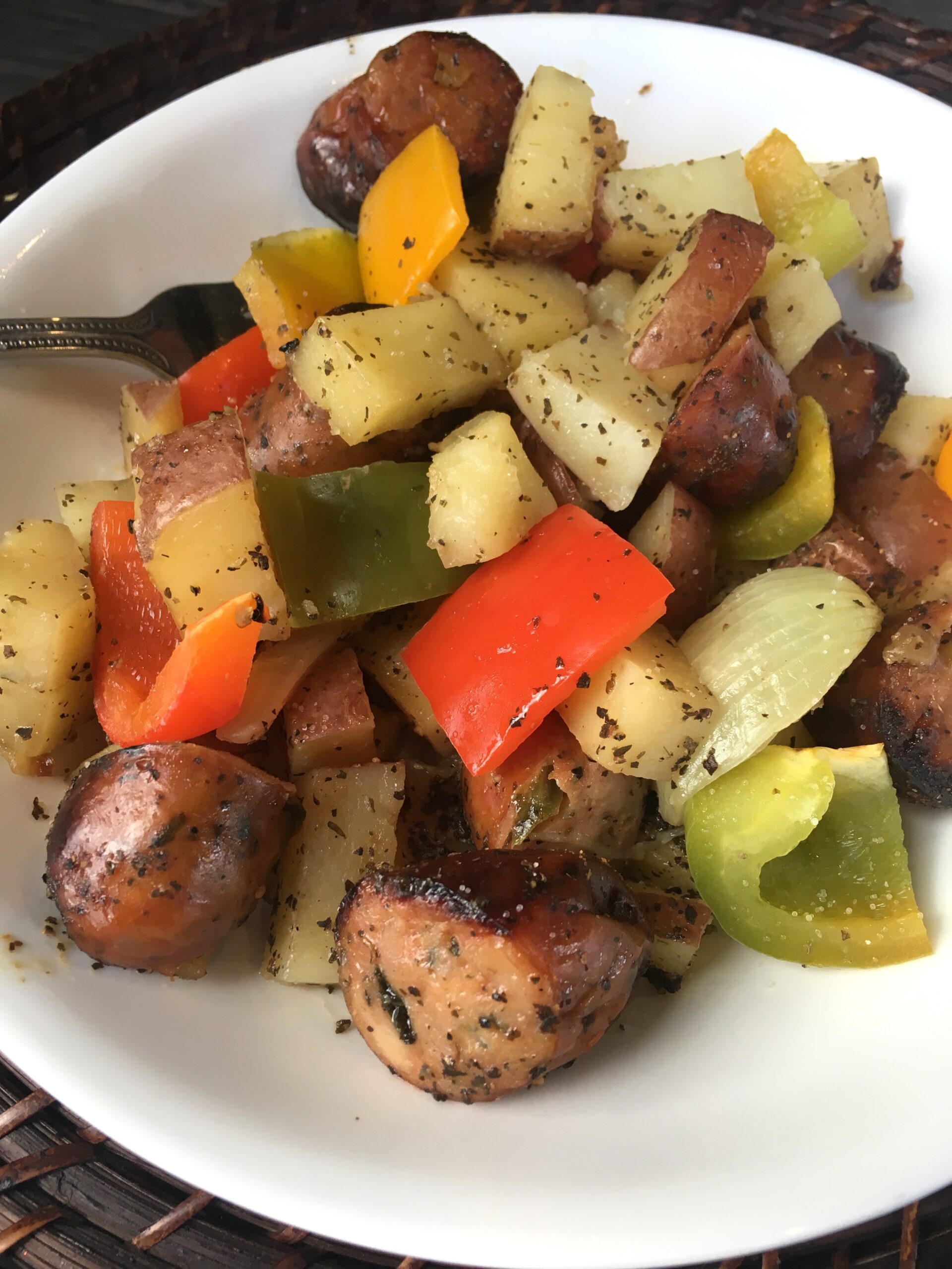 Roasted Potatoes Sausage and Peppers