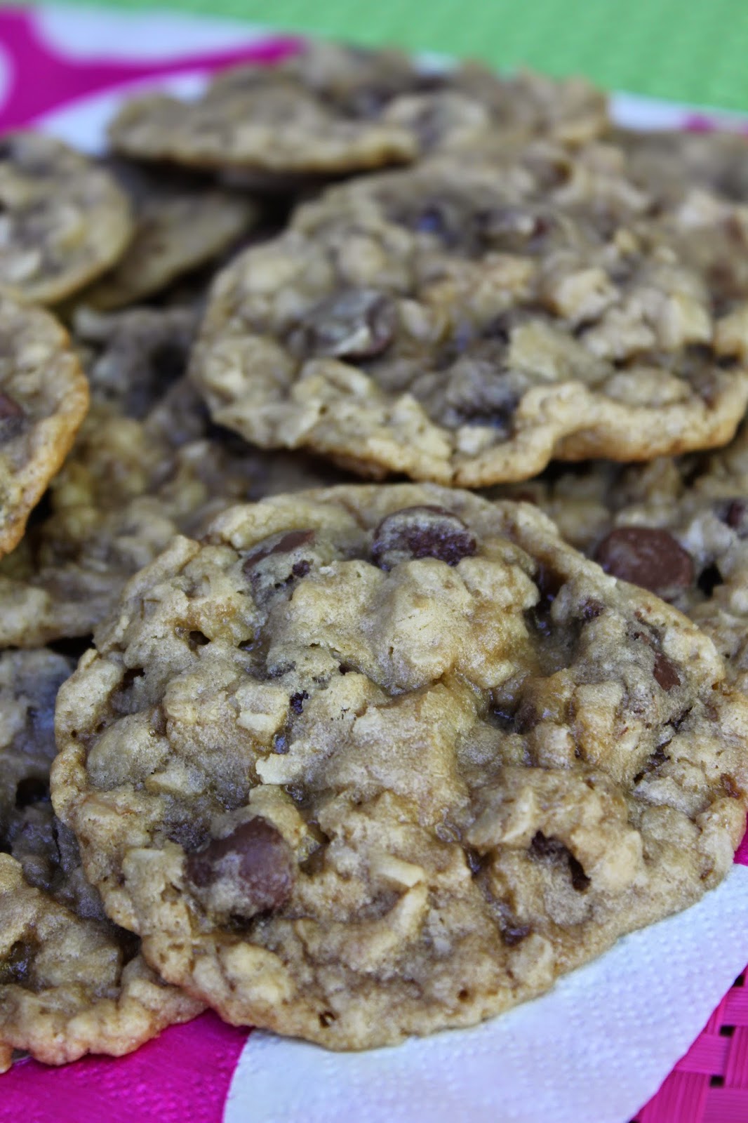 Recipe: Cookie, Recipe: Chocolate, healthier cookie recipe, favorite chocolate chip cookie, Recipe: Dessert, Deals to Meals, Recipe: Oats, Recipe: Grains, Chewy Coconut Chocolate Chip Cookies