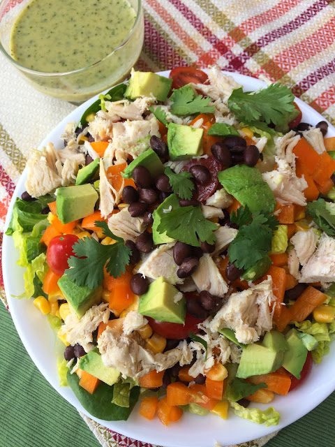Recipe: Salad, Recipe: Healthy, Southwestern Salad, Honey Lime Cilantro Dressing, leftovers, meal makeovers, Deals to Meals, Easy Meal Ideas, 