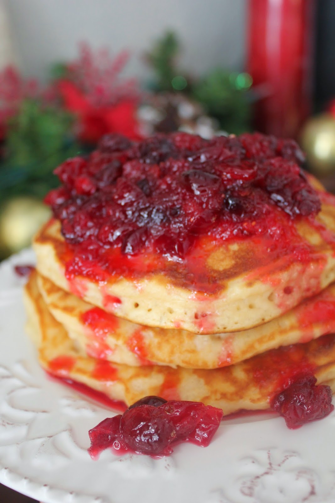 Christmas, Recipe: Breakfast, Recipe: Food Storage, Holiday Favorites, Egg Nog Pancakes, Cranberry Orange Syrup, best ever pancake, holiday favorite breakfast, Deals to Meals