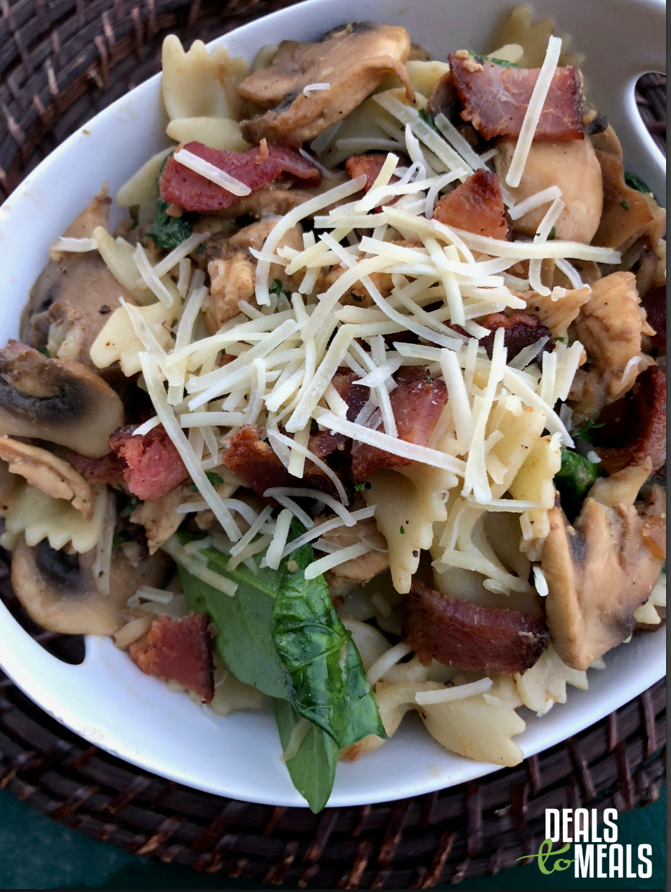 Balsamic Chicken Pasta with Bacon