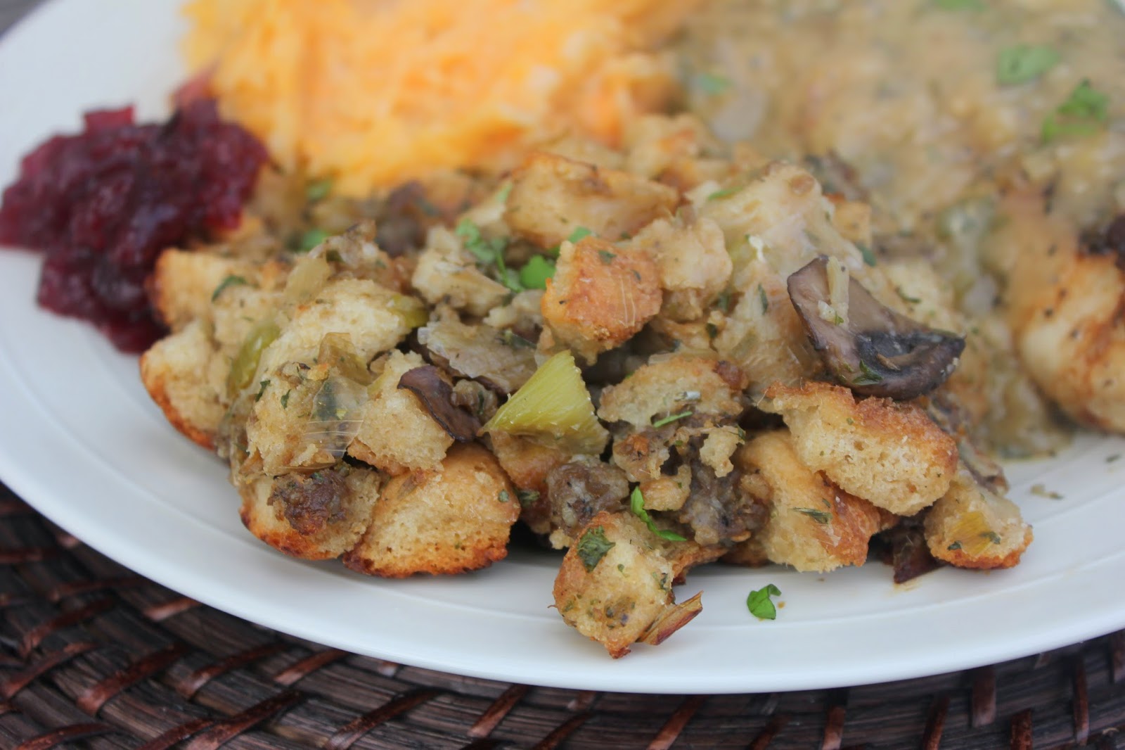 Thanksgiving Recipe, favorite homemade stuffing, Wild Mushroom Sausage Stuffing, Recipe: Side Dishes, Recipe: Bread, Holiday Favorites, Deals to Meals