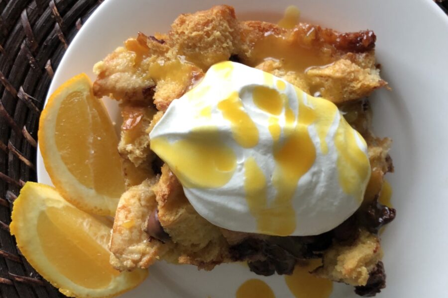 Orange Chocolate Bread Pudding