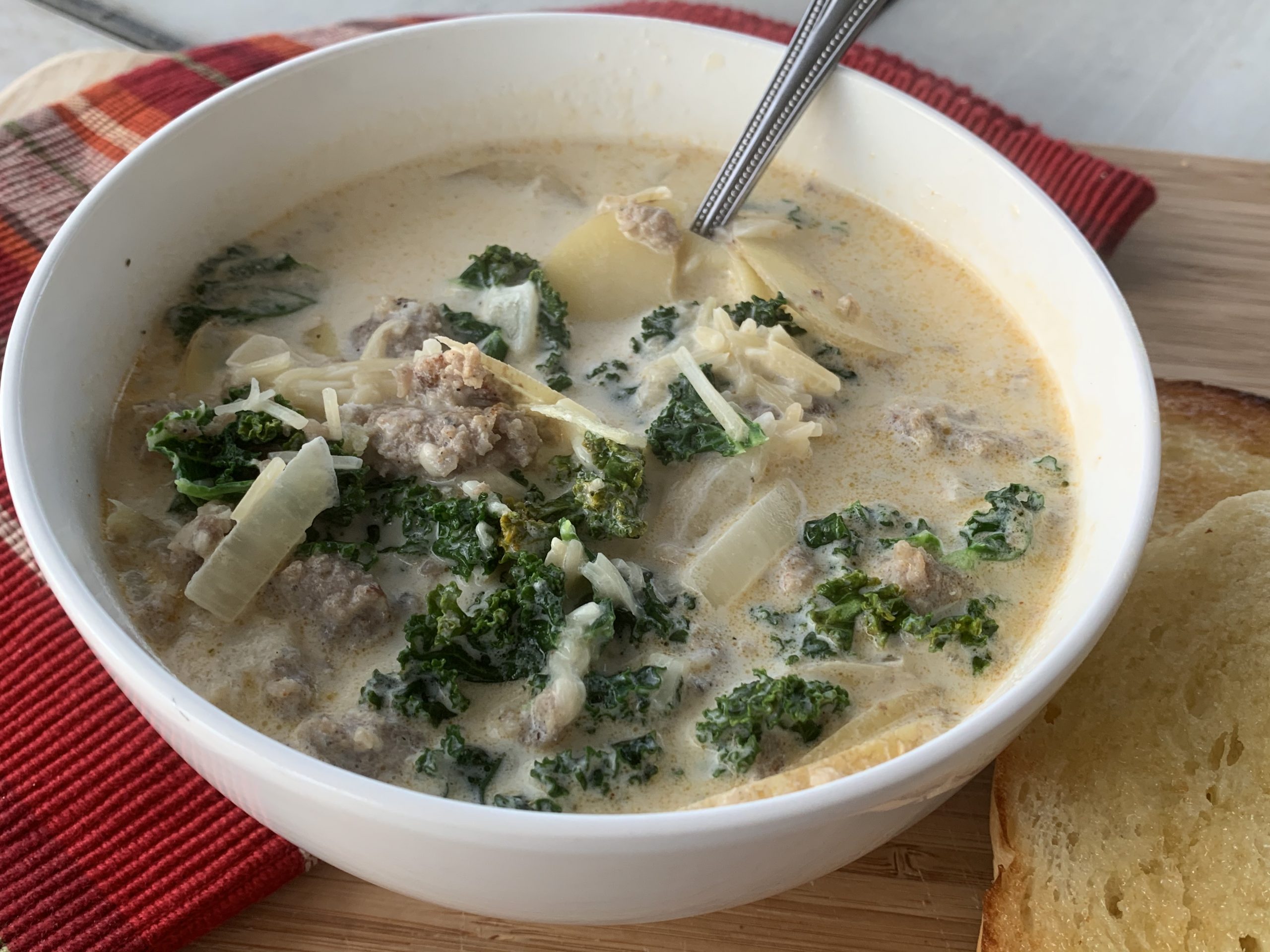 Sausage Kale & Potato Soup (Olive Garden Copycat) - Deals to Meals