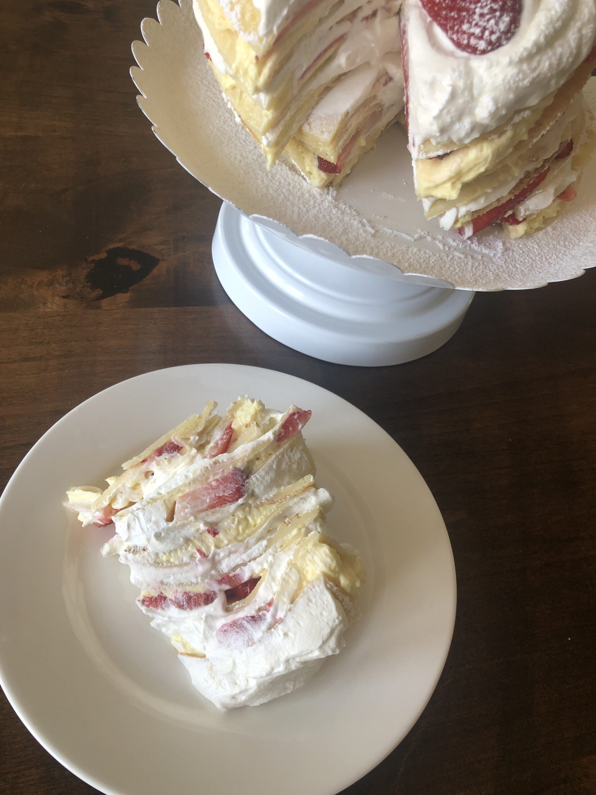 Strawberries and Cream Crepe Cake