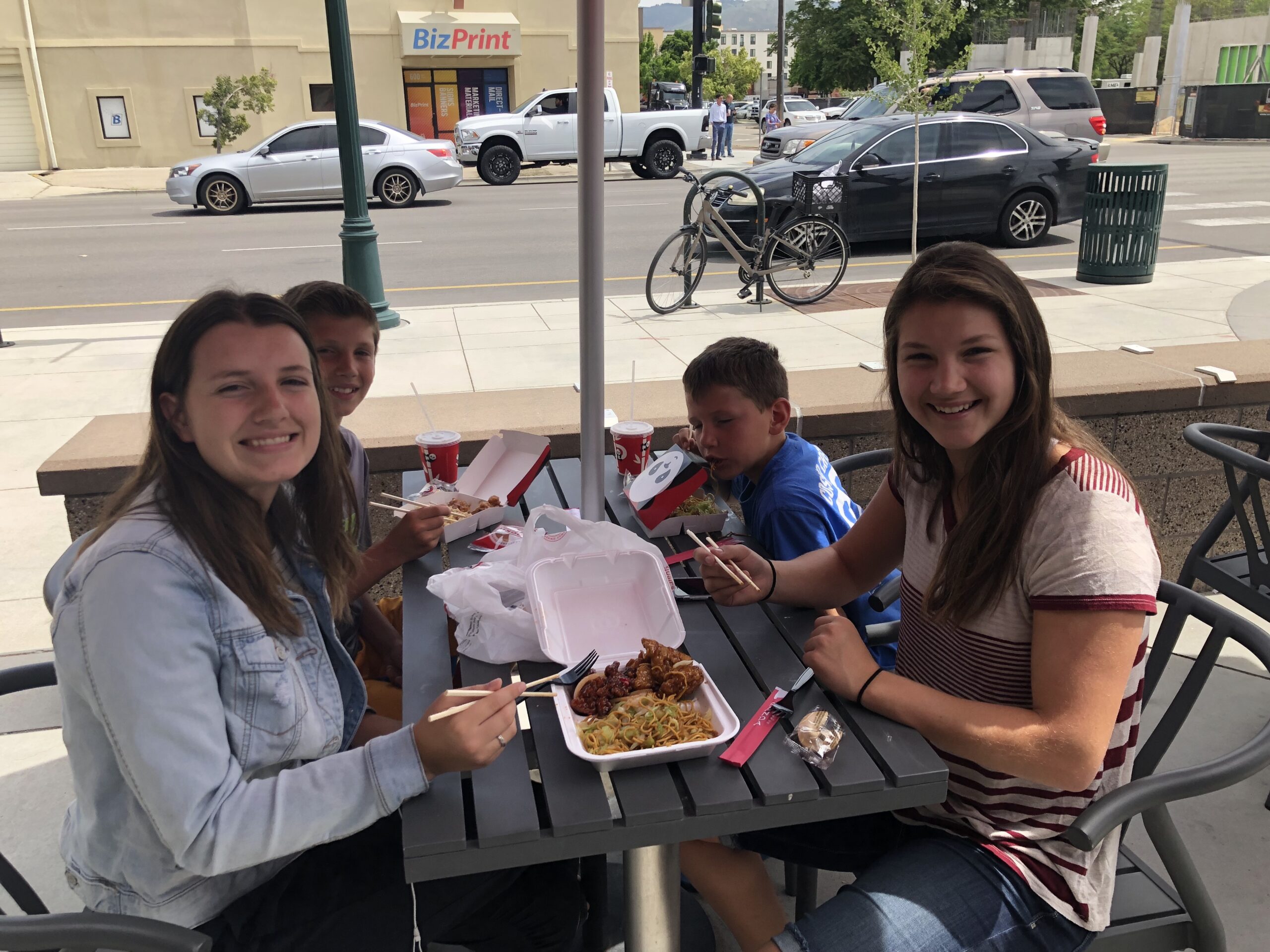 family eating