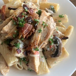 Bacon Artichoke Chicken Pasta