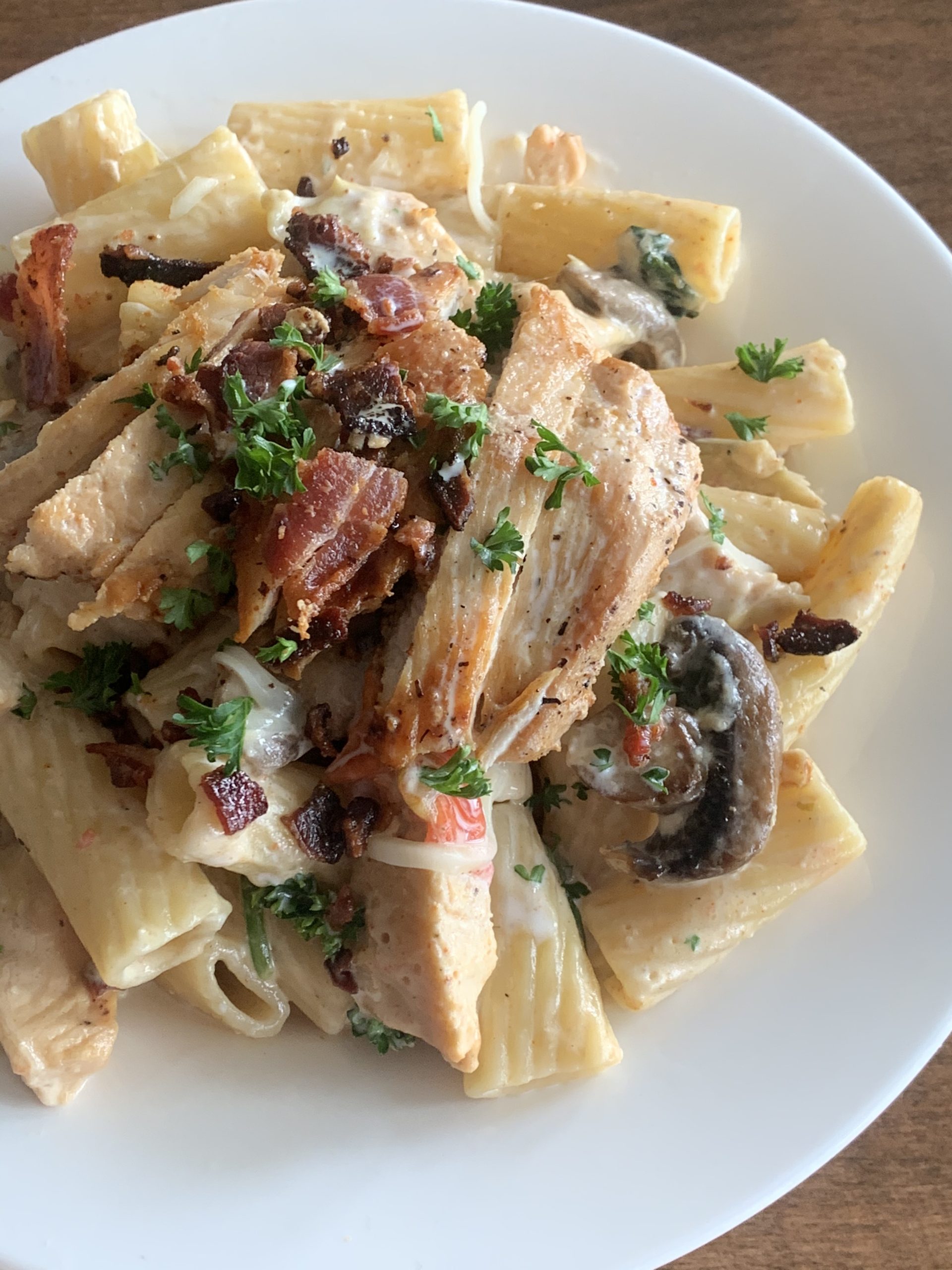 Bacon Artichoke Chicken Pasta