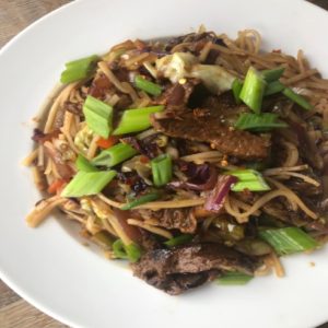 Mongolian Beef Noodle Stir Fry