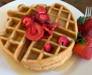 Strawberry Waffles Butter Syrup