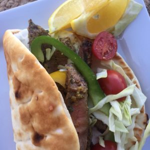 Garlic Lemon Steak PItas