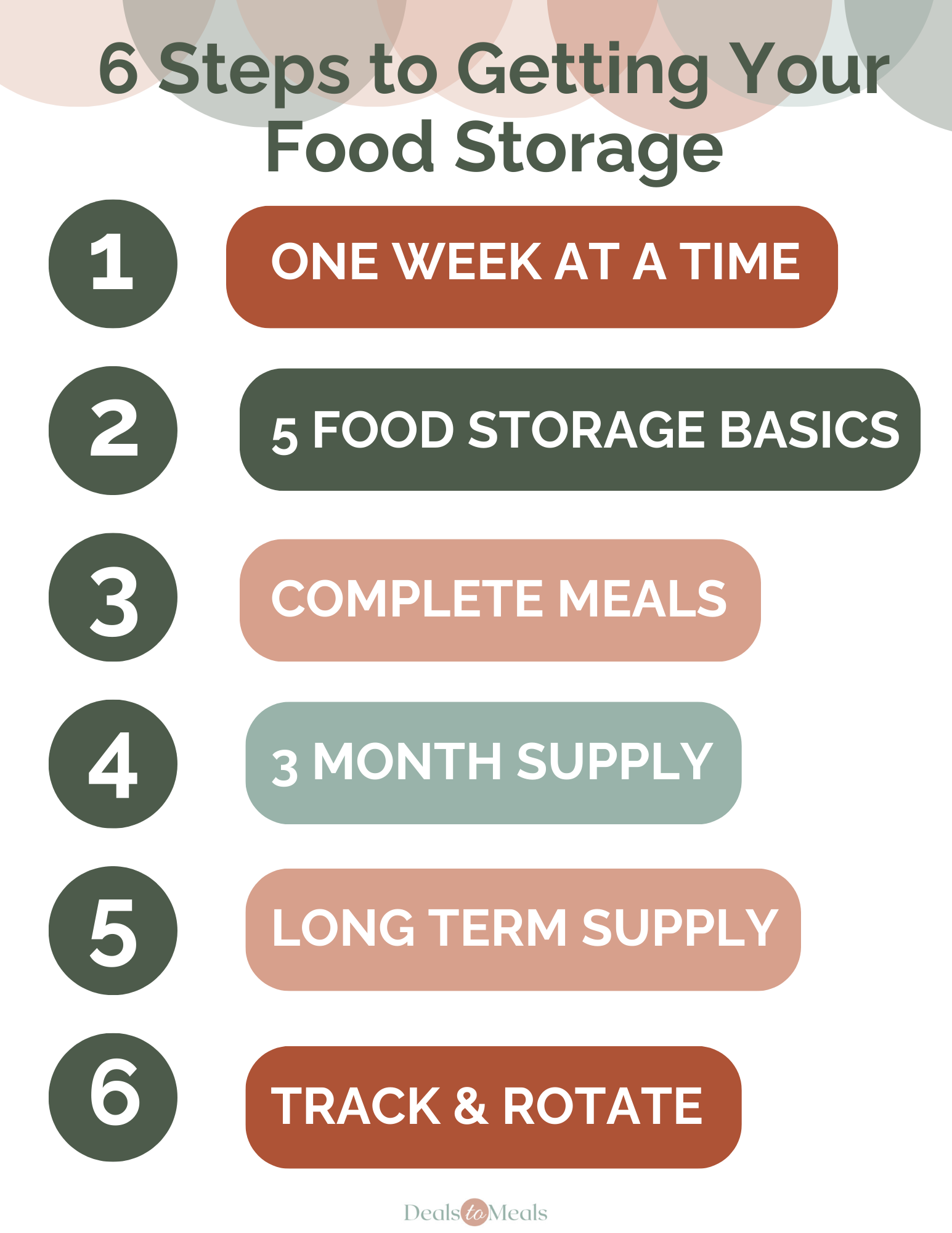 Food Storage 101 Deals to Meals